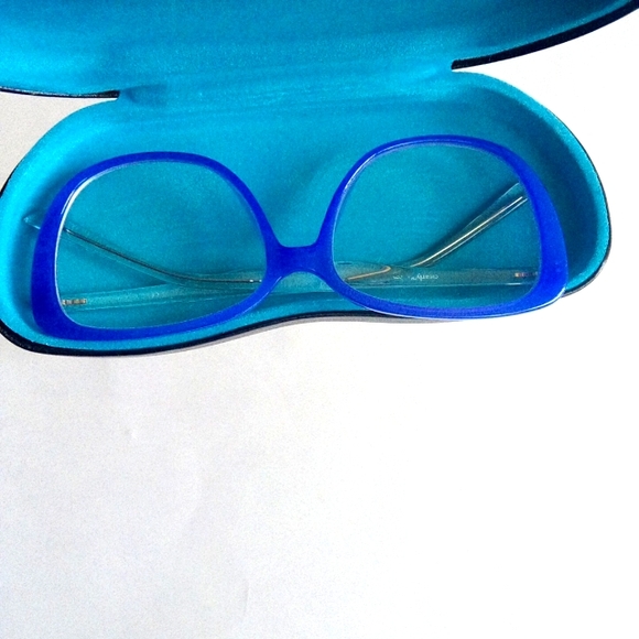 Purple Rim Transparent Temple & Temple Tips Women's Prescription Eye Glasses - Picture 5 of 15